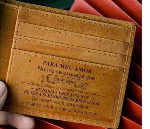 Carteira Masculina de Couro Legítimo Personalizada